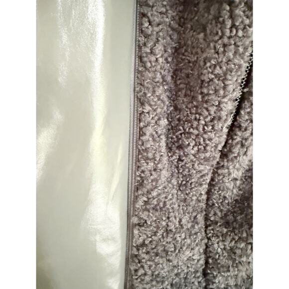 NWT Jane Post Raincoat Slicker Gray removable Faux Fur Vest Medium - Picture 5 of 9